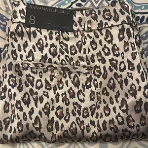Banana Republic Leopard Print Cropped Pants